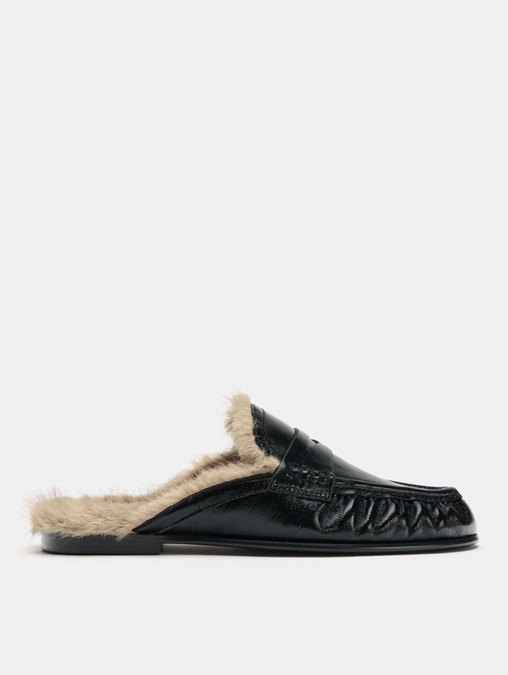 ZARA LEATHER SLINGBACK LOAFERS